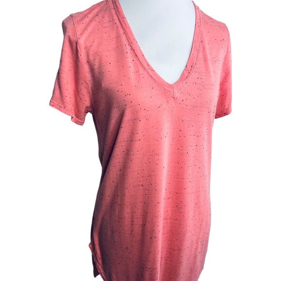 Cloth & Stone Speckled Coral TShirt Blouse Top Medium - Picture 7 of 13